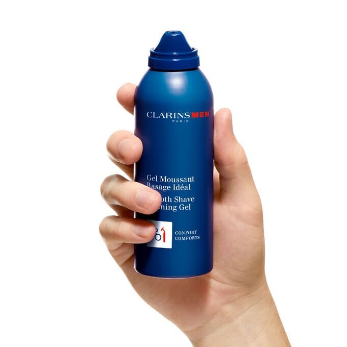 ClarinsMen Gel Espumante para Afeitado Suave - Espuma de afeitado hidratante para hombres