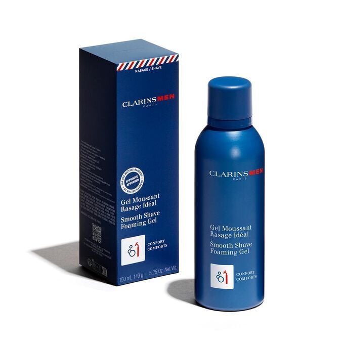 ClarinsMen Gel Espumante para Afeitado Suave - Espuma de afeitado hidratante para hombres
