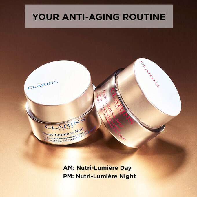 Crema de noche Nutri-Lumière: crema hidratante de noche antienvejecimiento y nutritiva para pieles maduras