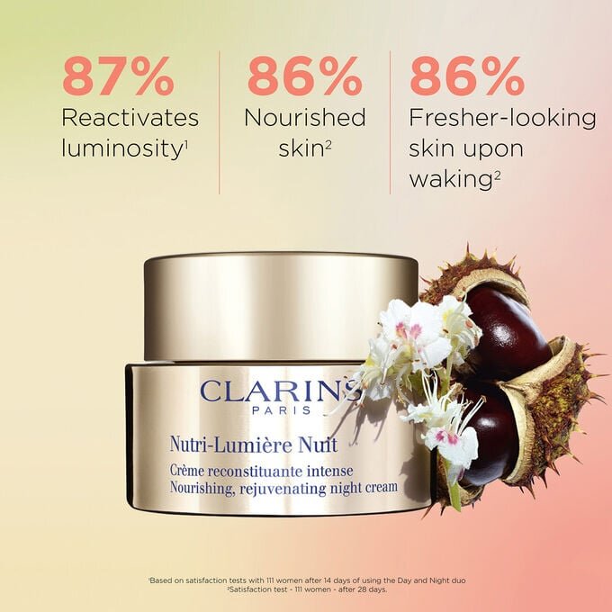 Crema de noche Nutri-Lumière: crema hidratante de noche antienvejecimiento y nutritiva para pieles maduras