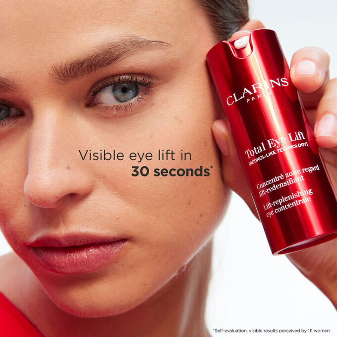 Crema de ojos recargable Total Eye Lift para reafirmar, reducir arrugas, ojeras y hinchazón