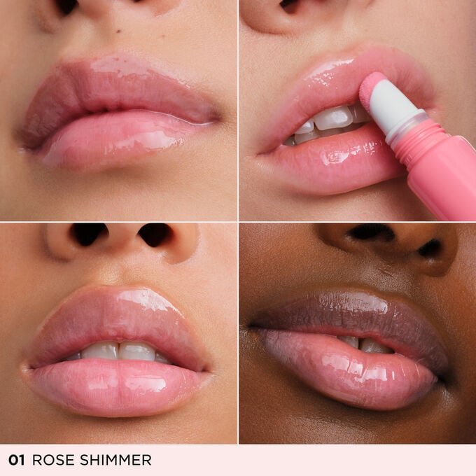 Dúo Double Serum x Lip Perfector: Double Serum antienvejecimiento y brillo de labios Lip Perfector Shimmer