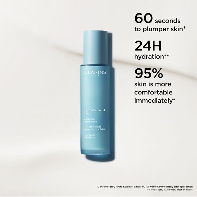 Emulsión facial Hydra-Essentiel con doble ácido hialurónico: loción hidratante y ligera
