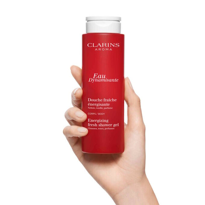 Gel de ducha energizante y refrescante Eau Dynamisante: gel de baño espumoso y limpiador con propiedades de aromaterapia para el cuerpo