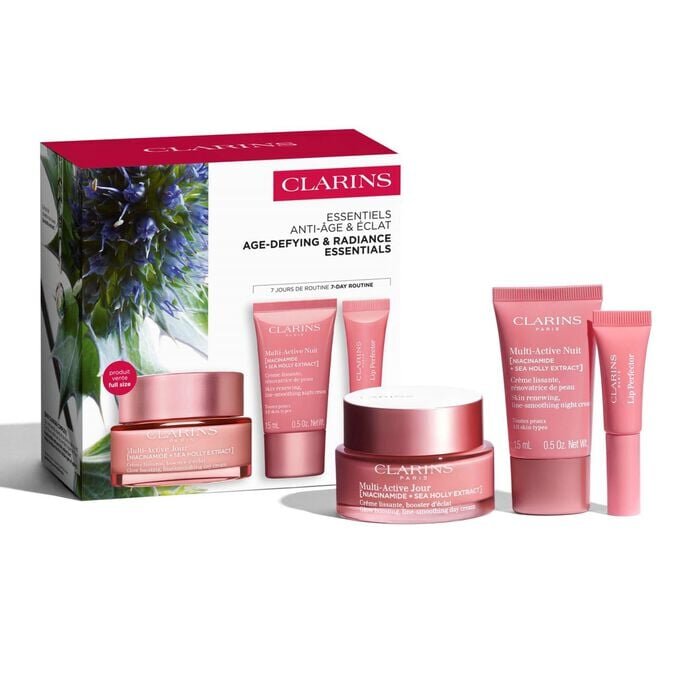 Kit de inicio Multi-Active | Crema de día + de noche Multi-Active + Perfeccionador de labios | Set de 3 productos para el Cuidado de la piel que aporta luminosidad
