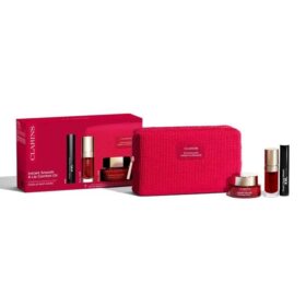 Kit de maquillaje imprescindible de Clarins | Set de prebase para el rostro, aceite para los labios y máscara de pestañas | Imprescindibles para tu rutina de maquillaje