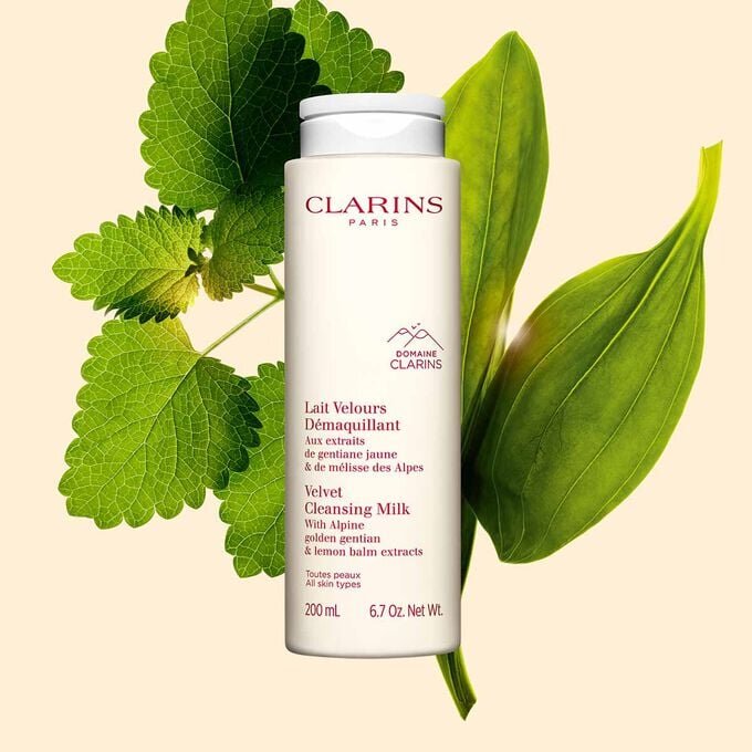 Leche limpiadora facial Velvet: desmaquillante hidratante y suave para el maquillaje