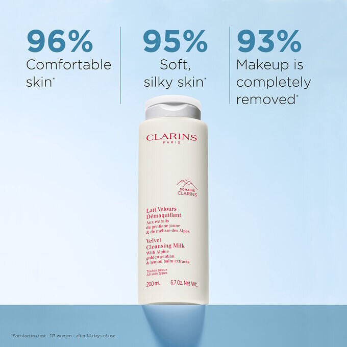 Leche limpiadora facial Velvet: desmaquillante hidratante y suave para el maquillaje