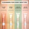 Limpiador exfoliante suave todo en uno: exfoliante para el rostro, desmaquillante y limpiador para todo tipo de pieles