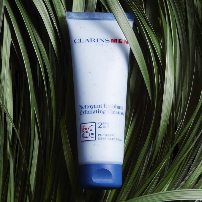 Limpiador facial exfoliante ClarinsMen para el rostro