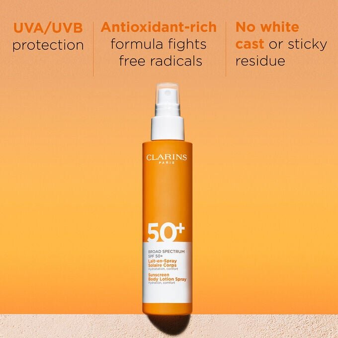 Loción solar en spray para el cuerpo - Protector solar de amplio espectro SPF 50+ para el cuerpo