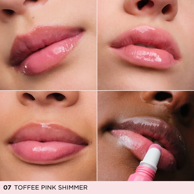 Lote Lip Perfector Shimmer | Set de brillos de labios Rose Shimmer y Toffee Pink Shimmer