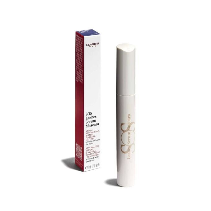 Máscara de pestañas SOS Lashes con suero y aceite de ricino - Máscara potenciadora de pestañas