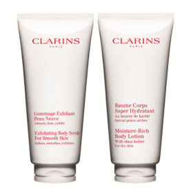 Set Cuerpo Essentials: exfoliante corporal y loción corporal hidratante para un cuerpo suave y radiante