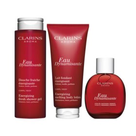 Trío Eau Dynamisante: gel de ducha, loción para el cuerpo y fragancia