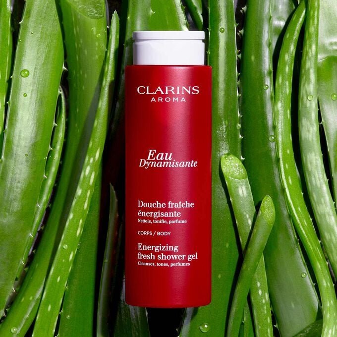 Gel de ducha energizante y refrescante Eau Dynamisante: gel de baño espumoso y limpiador con propiedades de aromaterapia para el cuerpo